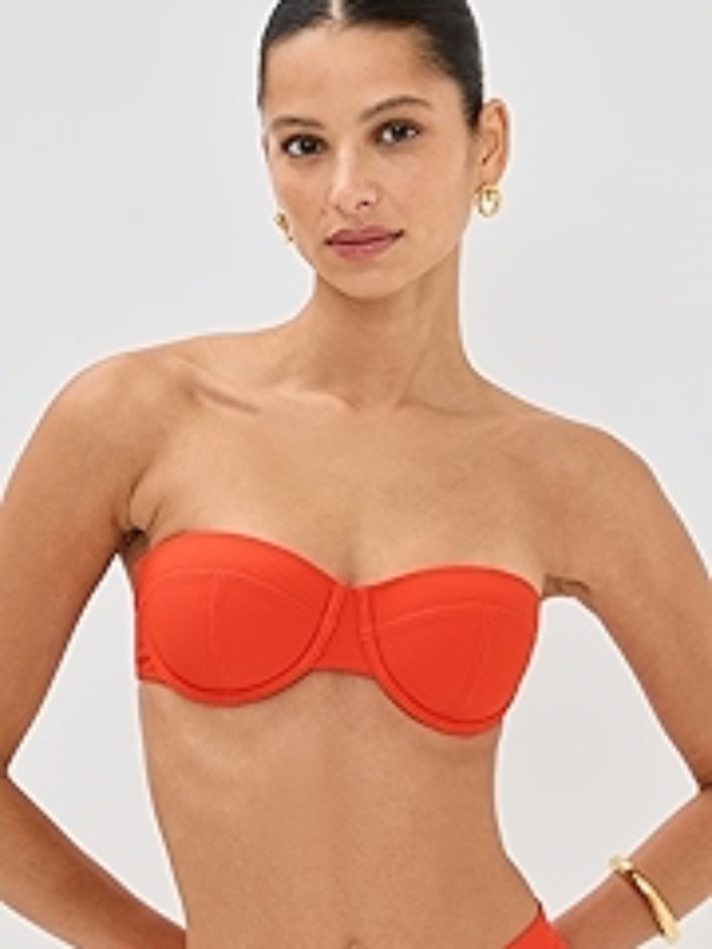 STAUD Jo Balconette Bikini Top size M NWT